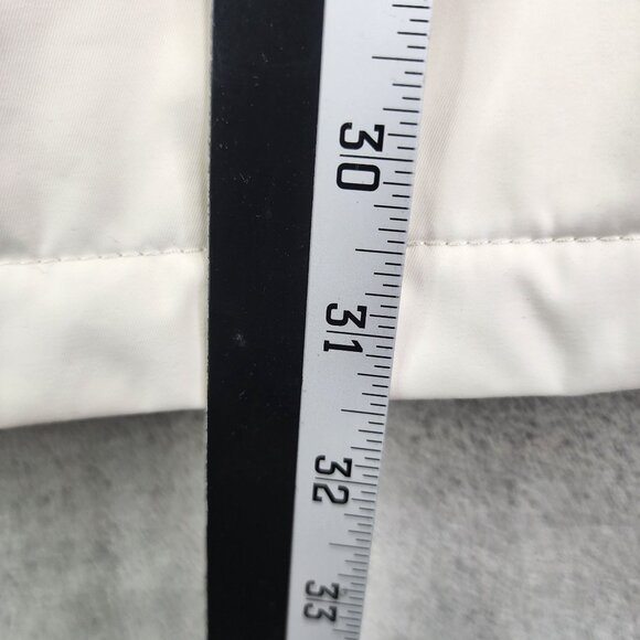 Womens Ivory L.L. Bean Pet Hooded Coat Fleece Lining Full Zip Long Sleeve Size L - Picture 9 of 9